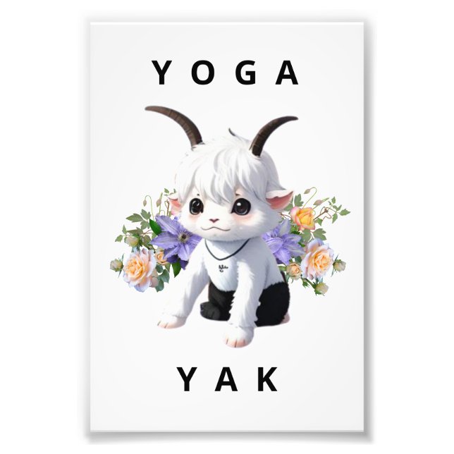 Foto Yoga Yak - Tranquil Animal Nursery Art (Frente)