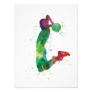 Foto young man basketball player dunking