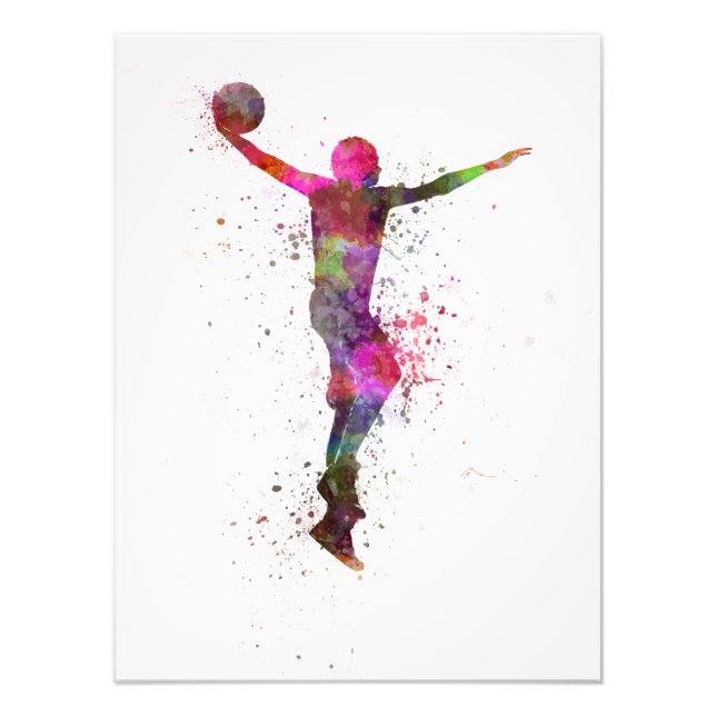 Foto young man basketball player dunking (Frente)