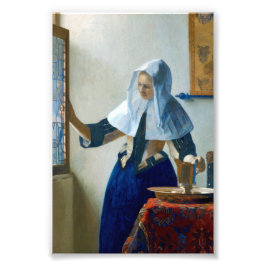 Foto Young Woman with a Water Pitcher by Vermeer
