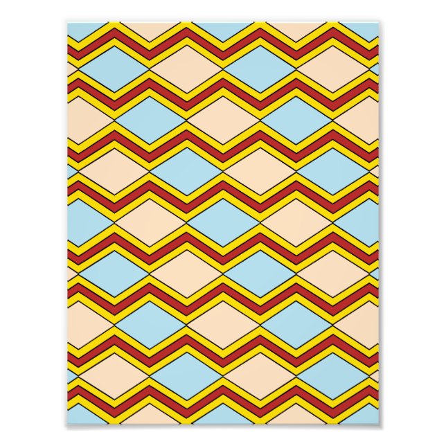 Foto Zigzags and Diamonds Resumen del arte (Frente)