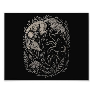 Foto Zorros Lunares Solares • Arte Místico Yin-Yang del
