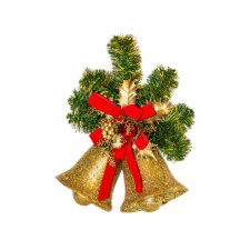 Campanas doradas y Navidades holly cortan el ornam