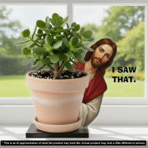 Funny Jesus I Saw That Humor Joke 2D Desk Statue