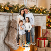 Ornamento colgante 3D personalizado de corte de fo