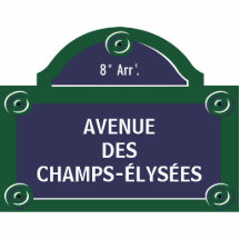 Placa de calle de encargo de París