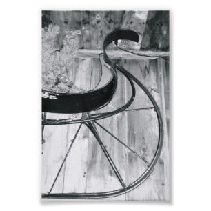 Fotografía A6 4x6 blanco y negro de la letra del