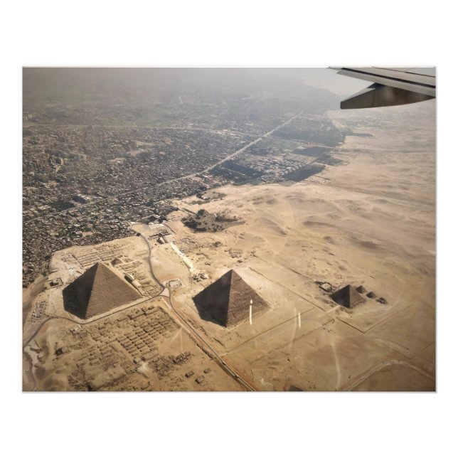 fotografía aérea de pirámides de Egipto (Frente)