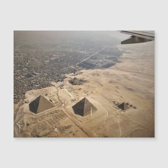 fotografía aérea de pirámides de Egipto (Anverso)