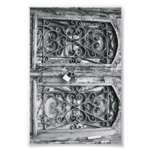 Fotografía B6 4x6 blanco y negro de la letra del