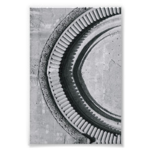 Fotografía C4 4x6 blanco y negro de la letra del