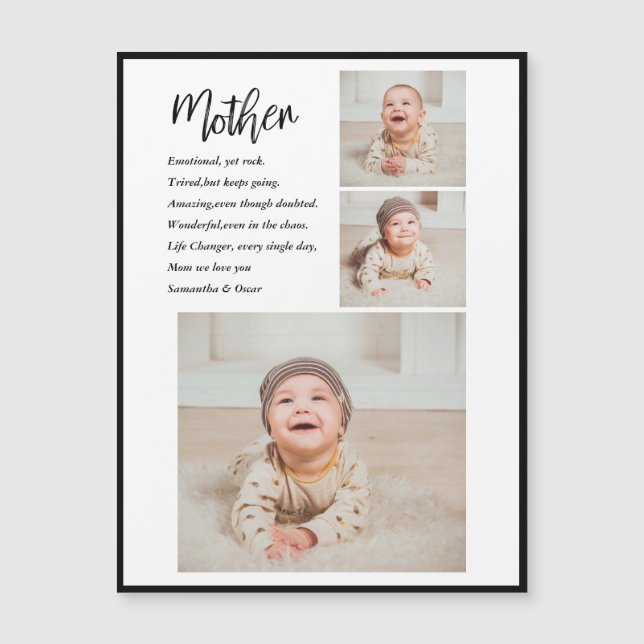 Fotografía colectiva y mejor cita de la madre, reg (Anverso)