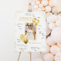Fotografía con firma de oro de Quinceañera o Sweet