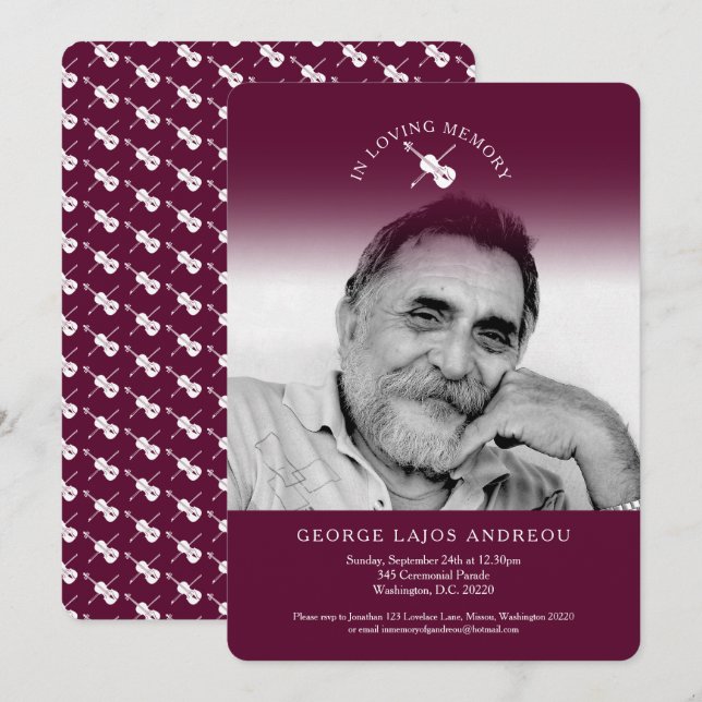 Fotografía conmemorativa de las invitaciones al fu (Anverso / Reverso)