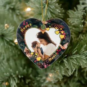 Fotografía Corazón de trama Ornamento cerámico de 