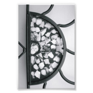 Fotografía D5 4x6 blanco y negro de la letra del