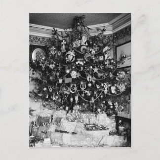 Fotografía de árbol de Navidad vintage (1910)