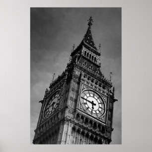 Fotografía de arte Big Ben en blanco y negro