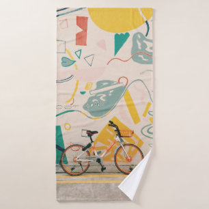 FOTOGRAFÍA DE BICICLETA BLANCA Y NARANJA