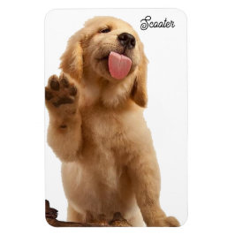 Fotografía de cachorro Añadir nombre 4 x 6 imán re
