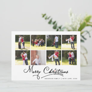 Fotografía de caligrafía de navidad en blanco y ne