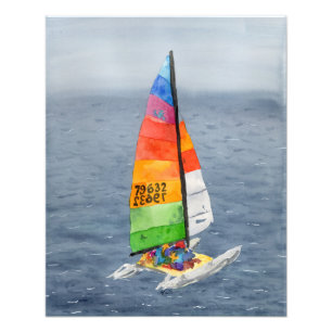 Fotografía de catamarán en vela - Arte de pared im