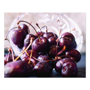 Fotografía de Cerezas Rojas Frescas