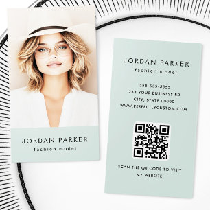 Fotografía de código QR, moda, tarjetas de visita
