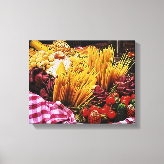Fotografía de comida italiana, decoración en la pa (Anverso)