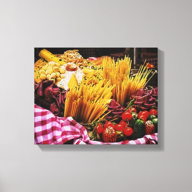 Fotografía de comida italiana, decoración en la pa (Anverso)