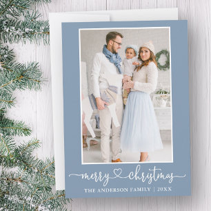 Fotografía de Corazón con Caligrafía Feliz Navidad