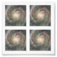 Fotografía de cuatro galaxias de remolino cuadrada