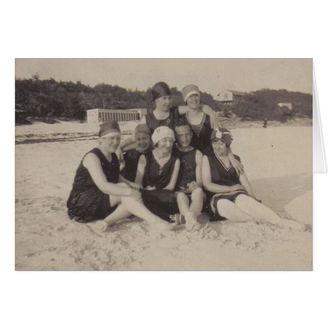 Fotografía de época de Beach Group 1920 (Anverso (Horizontal))