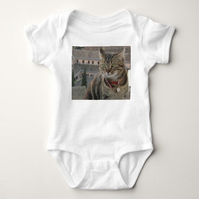 Fotografía de gato Traje de bebé Jersey Bodysuit,  (Anverso)