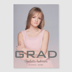 Fotografía de graduación rosa elegante moderno oro