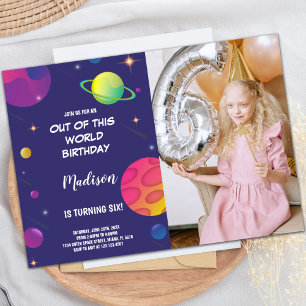 Fotografía de invitaciones de cumpleaños del plane