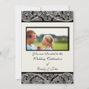 Fotografía de la invitación a la boda de la Damasc