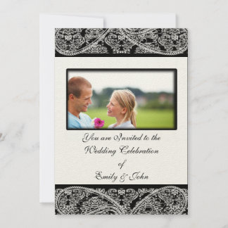 Fotografía de la invitación a la boda de la Damasc