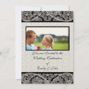 Fotografía de la invitación a la boda de la Damasc