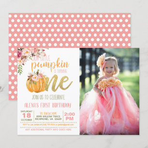 Fotografía de la invitación al primer cumpleaños d