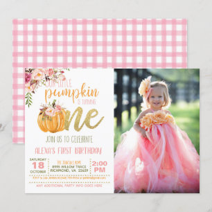 Fotografía de la invitación al primer cumpleaños d