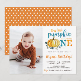 Fotografía de la invitación al primer cumpleaños d