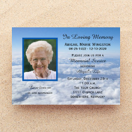 Fotografía de la invitación al servicio conmemorat
