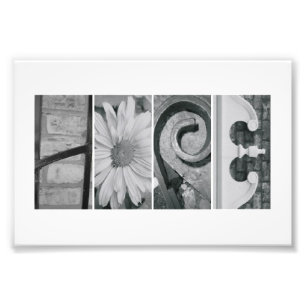 fotografía de la letra del alfabeto de 4 x 6