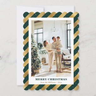 Fotografía de la moderna tarjeta de Navidad Green