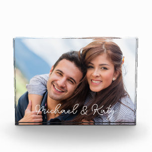 Fotografía de la pareja feliz Bloque de fotos pe