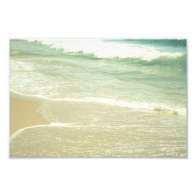 Fotografía de la playa Mint Green Ocean Pastel (Frente)