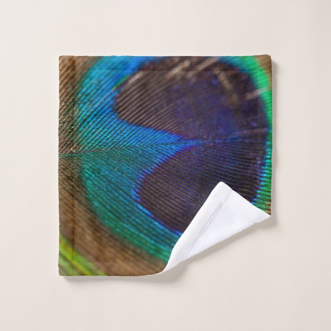 Fotografía de la pluma de pavo real (Toallita)