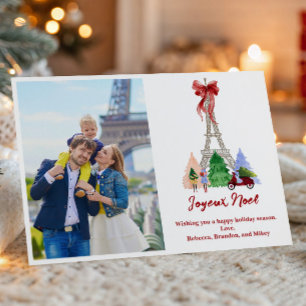 Fotografía de la Torre Eiffel de París en Navidad