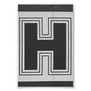 Fotografía de letras del alfabeto H3 negro y blanc
